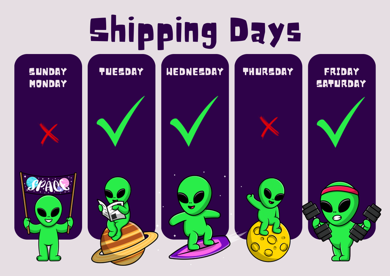 Alien Meatballs Shipping Days